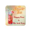 Print Coasters | Summertime Coctails | Square | Without Holder | Cork | Set of 4 | 3.93 x 3.93 in view 3