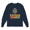 Vietnam War Proud Veteran Long Sleeve T-Shirt American Army Vet Saigon Serve Defend Freedom DD 214 Soldier Patriotic Navy Blue 3X-Large view 1