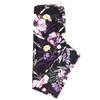 Lularoe Tall Curvy (TC fits Sizes 12-18) Floral Hibiscus Babies Breath Black Purple White Yellow Buttery Soft Adult Leggings view 1