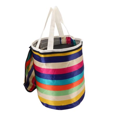 Milisten Folding Canvas Bike Basket Large Storage Capacity Bike Accessory Easy to Install Front Handlebar Basket Parts