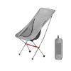 BINGLEI Folding Chairs for Outside Ultralight Aluminum Alloy Outdoor Portable Folding Chair Moon Chair Camping Beach Chair Portability,Quick Storage(Grey) view 1