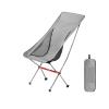 BINGLEI Folding Chairs for Outside Ultralight Aluminum Alloy Outdoor Portable Folding Chair Moon Chair Camping Beach Chair Portability,Quick Storage(Grey) view 4
