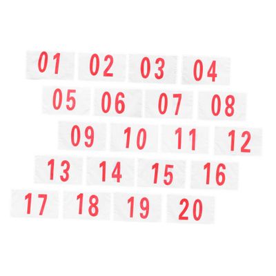 Milisten 20pcs Sports Number Plate Running Bib Number Bibs for Sports Competition Numbers Sports Event Supplies Race Numbers Racing Numbers Race Tag Number Sticker Polyester Cotton Portable, 25x17cm