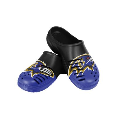 FOCO Men's NFL Colorblock Big Logo Clog, Baltimore Ravens, Large