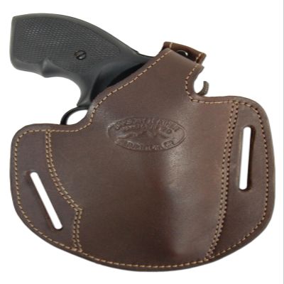 Barsony Brown Leather Pancake Holster for Charter ARMS Off Duty Right