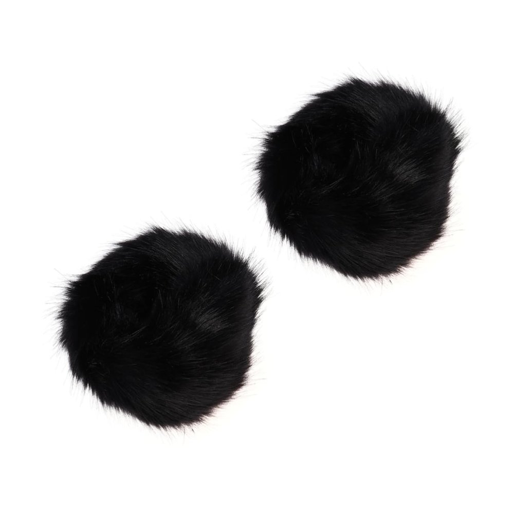 PACKOVE Goth Arm Warmers for Women Faux Fur Short Wrist Cuff Hand Warmer Elastic Band for Party Outfits
