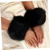 PACKOVE Goth Arm Warmers for Women Faux Fur Short Wrist Cuff Hand Warmer Elastic Band for Party Outfits view 4