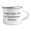 Generic Appreciation Ambulance driver 12oz Camping Mug, Keep Calm, I'm an, Present For Colleagues, Best Gifts From Team Leader, White view 2