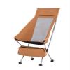 BINGLEI Folding Chairs for Outside Outdoor Camping Travel Super Light Folding Barbecue Fishing Picnic Comfortable Backrest Moon Chair Portability,Quick Storage(Yellow-L-01) view 1