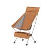 BINGLEI Folding Chairs for Outside Outdoor Camping Travel Super Light Folding Barbecue Fishing Picnic Comfortable Backrest Moon Chair Portability,Quick Storage(Yellow-L-01) view 3