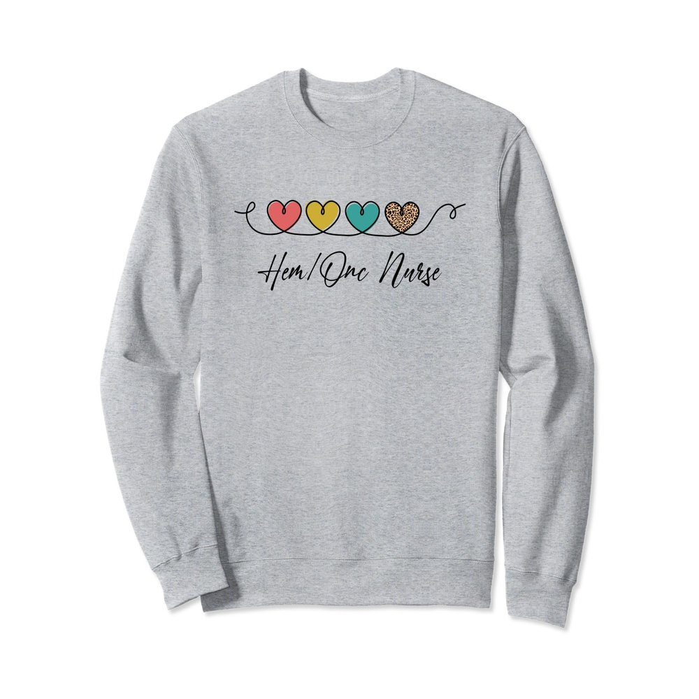 Nurse Hematology/Oncology RN Hem/Onc Nurse Leopard For Women Sweatshirt