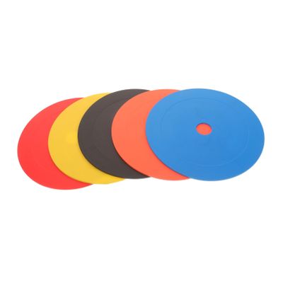 Milisten 5pcs Soccer Training Markers Durable Football Sign Discs Sports Markers for Agility Drills Training Supplies Yellow Red Blue Black Orange