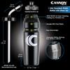 Cannon Sports 1 Liter Sports Water Bottle, BPA-Free, 34 Oz Capacity, Large Mouth, 2 lids (Straw and Squeeze), Great For Helmet Sports Such As Hockey, Lacrosse, Football, Boxing (Black) view 2