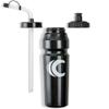 Cannon Sports 1 Liter Sports Water Bottle, BPA-Free, 34 Oz Capacity, Large Mouth, 2 lids (Straw and Squeeze), Great For Helmet Sports Such As Hockey, Lacrosse, Football, Boxing (Black) view 4