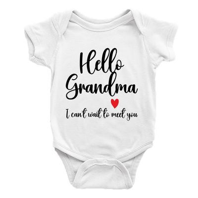 7th Hill Baby Reveal Pregnancy Announcement for Grandparents, Surprise Youre Going to be a Grandma Grandpa, Infant Clothes for Hospital Gown & Baby Shower