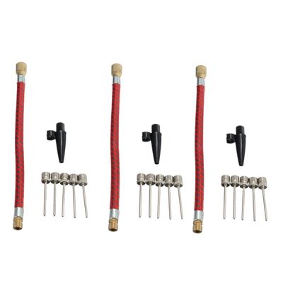 PartyKindom 21pcs Head Inflator Tube Kit Air Pump Extension Hose for Inflatable Bike Pump Adapter Easy Inflator Random Color