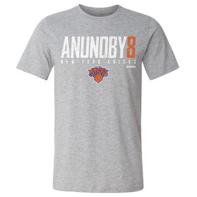 500 LEVEL OG Anunoby New York Knicks Shirt - OG Anunoby New York Knicks Elite WHT (Heather Gray, XX-Large)