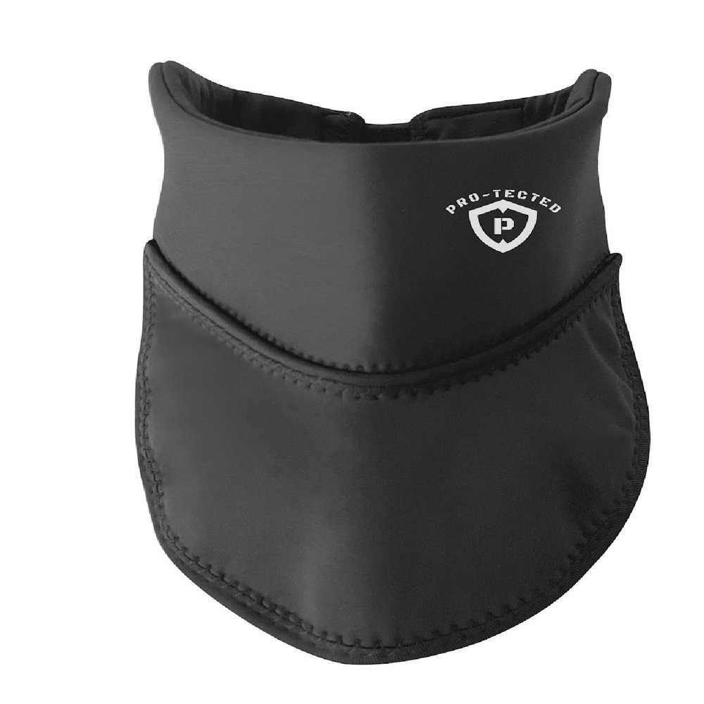 NineFit Basics PRO-TECETED Premium ICE Hockey NECKGUARD Collar BIB - Youth, Junior, or Senior (Youth), BLACK