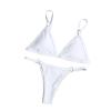 LSCZSLYH Swim Suits for Women Bikini,Black Mid-Waist Bikini Sets, Sexy Lace Up Swimwear Suits Thong String Bikini (Color : Black, Size : M) view 2