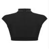 Aislor Kids Girls Ballet Dance Crop Top Sleeveless Cutout Shiny Rhinestone Athletic Gymnastic Sports Shirt Dancewear Black 10 Years view 4