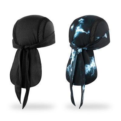 MELASA Do Rag Skull Cap Helmet Liner, Cooling Mesh Bandana Cap, Sweat Dew Rags Head Cover for Men Cycling Motorcycle Running