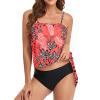 Bikini Sets for Women Womens Classic Tankini Bandeau Swimsuits Strapless 2 Piece Bathing Suit Tropical Floral Swim Tube Top Bikini Swimwear view 2