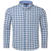 Alimens & Gentle Dress Shirt for Men Blue Plaid Checked Button Up Shirts with Pocket Meeting Dating Outdoor Gingham Shirt view 1