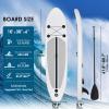 TLSUNNY 10FT Inflatable Stand Up Paddle Board, 3 Fins Paddleboard with Full SUP Accessories for All Skill Levels, Portable Two-Way Hand Pump and Carry Bag, 400LBS (White) view 3