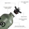 CAMPEAK Fuel Bottle 1L for Camping Outdoor with Safety Valve,army green view 3
