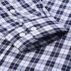 Alimens & Gentle Mens Plaid Shirts Navy Plaid Regular Fit Dressy Button Down Shirt with Pocket Formal Commuting Dress Shirts view 4