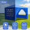 Carpas para Fiestas 10x10 Ft Canopy Tent Outdoor Party Tent with 6 Removable Sidewalls - Waterproof Canopy Patio Wedding Gazebo - Event Tent for Outdoor Parties (Blue 10 * 10) view 3