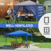 Carpas para Fiestas 10x10 Ft Canopy Tent Outdoor Party Tent with 6 Removable Sidewalls - Waterproof Canopy Patio Wedding Gazebo - Event Tent for Outdoor Parties (Blue 10 * 10) view 4