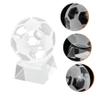Anneome Crystal Soccer Ball Ornament with Base Transparent Crystal Football Display for Souvenirs Gifts and Home Sports Lovers and Special Occasions view 2