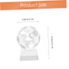Anneome Crystal Soccer Ball Ornament with Base Transparent Crystal Football Display for Souvenirs Gifts and Home Sports Lovers and Special Occasions view 3