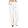 Drawstring Pull On Beach Pants for Women with Pockets Hight Waist Loose Fit Capris Trousers Summer Straight Leg Bottom Pants Casual Lounge Baggy Trendy Yoga Pants Plus Size Cropped Jogger view 1