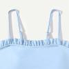 NineFit Basics Girl's 3 Piece Bikini Set Swimsuit Bathing Suit with Shorts Swimsuit for Teens Teen Swimsuits Teen Girl Bikini Blue, 8-10 Years view 4