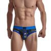 JOCKMAIL Men's Underwear Briefs Men's Sexy Briefs Breathable Comfortable Mesh Underwear Men's Low Rise Briefs (US, Alpha, XX-Large, Regular, Regular, Blue) view 4