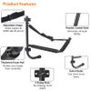 VEITHI 4 Pack Kayak Storage,15 Folding Kayak Storage Rack,Max Load 100 LBS Swivel Kayak Storage Hooks,Kayak Wall Mount fit Indoor Outdoor-Kayak Hanger for Any Sized Kayaks,Canoes BoatBlack view 4
