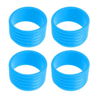 atcdfuw 4Pcs Tennis Racquet Grip Tennis Racket Grip Bands Rubber Rings Non-Slip Badminton Tennis Absorbent Overgrips in Place Tennis Racket Sealing Rings Grip, Blue