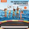 VEVOR Inflatable Water Bouncer, 17ft Recreational Water Trampoline, Portable Bounce Swim Platform with 5-Step Ladder & Electric Air Pump, Kids Adults Floating Rebounder for Pool, Lake, Water Sports view 2