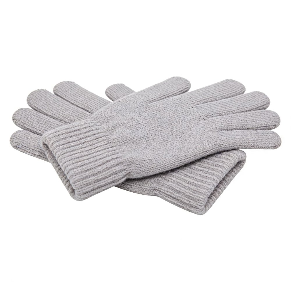 SHEVERCH Light Gray Winter Knit Gloves for Men Women Soft Fleece Lined Thermal Warm Cold Weather
