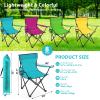 Anglechic 8 Pcs Folding Camping Chairs with Cupholder and Carry Bag Regular Size Portable Lightweight Lawn Chair with Mesh Side Pocket for Fishing Hiking Picnic Beach Outdoor Party (Stylish) view 3