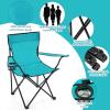 Anglechic 8 Pcs Folding Camping Chairs with Cupholder and Carry Bag Regular Size Portable Lightweight Lawn Chair with Mesh Side Pocket for Fishing Hiking Picnic Beach Outdoor Party (Stylish) view 4