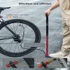 Tiakia Bike Floor Pump with Gauge, 260psi High Pressure Bicycle Pump High Volume Portable Hand Air Pump Fit Presta, Schrader Valves Aluminum Bike Tire Pump for Mountain Road Bike, Strollers, Balls view 4