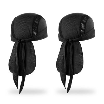 MELASA Do Rag Skull Cap Helmet Liner, Cooling Mesh Bandana Cap, Sweat Dew Rags Head Cover for Men Cycling Motorcycle Running