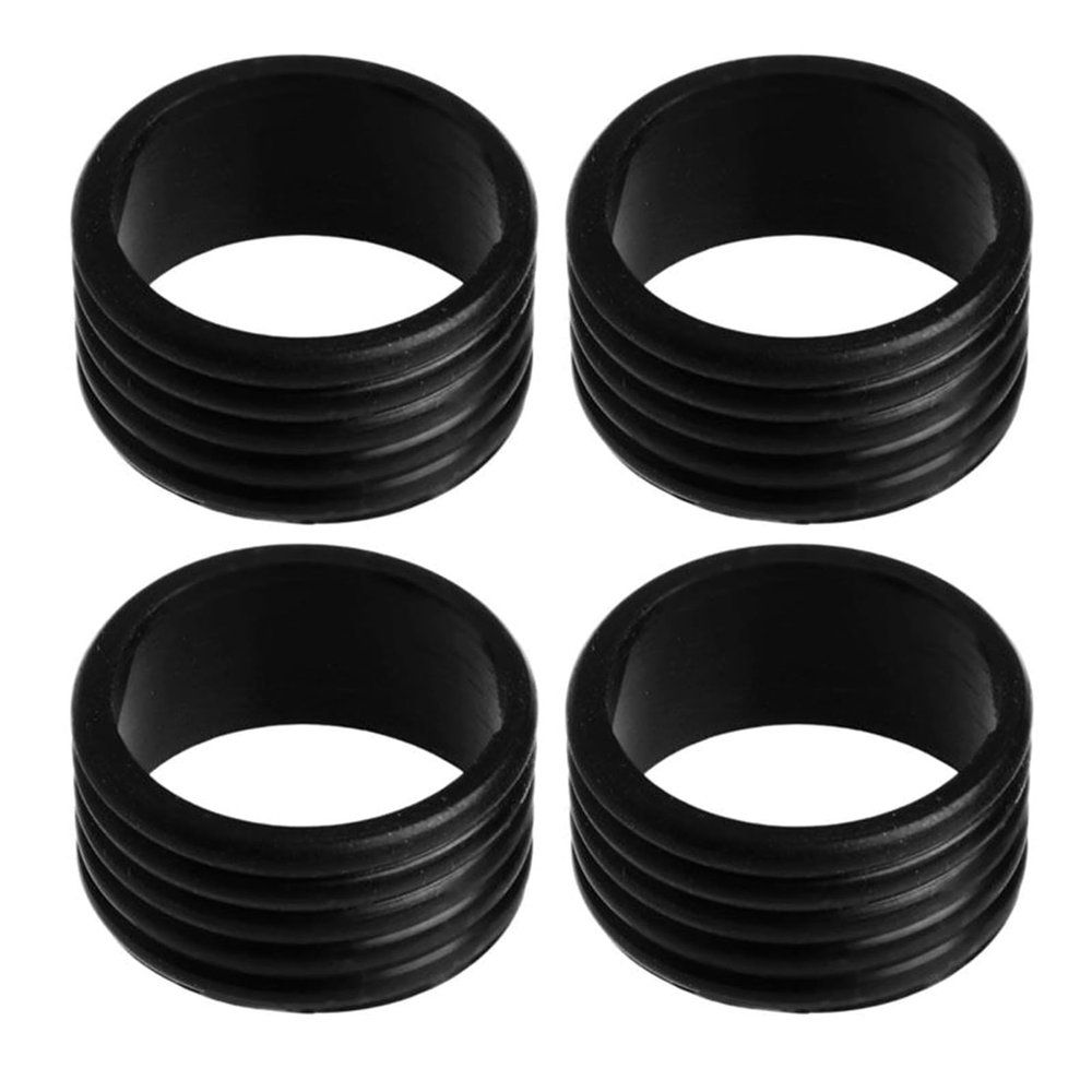 atcdfuw 4Pcs Tennis Racquet Grip Tennis Racket Grip Bands Rubber Rings Non-Slip Badminton Tennis Absorbent Overgrips in Place Tennis Racket Sealing Rings Grip, Black