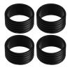 atcdfuw 4Pcs Tennis Racquet Grip Tennis Racket Grip Bands Rubber Rings Non-Slip Badminton Tennis Absorbent Overgrips in Place Tennis Racket Sealing Rings Grip, Black view 1