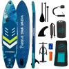 PIYODEA Paddle Boards for Adults, Inflatable Paddle Board, Blow Up Paddle Board, Super Wide 11'6" Non Slip EVA, Sup Board with Removable Fins, Adjustable Paddle, Pump, Shoulder Strap, Leash, Blue view 1