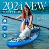 PIYODEA Paddle Boards for Adults, Inflatable Paddle Board, Blow Up Paddle Board, Super Wide 11'6" Non Slip EVA, Sup Board with Removable Fins, Adjustable Paddle, Pump, Shoulder Strap, Leash, Blue view 3