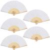 110pcs Personalized Folding Fan with Name Gift for Guests Custom Summer Wedding Fans Bulk Customize Engraved Bamboo Silk Hand Fans Bridal Bachelorette Wedding Birthdays Gifts Party Favors Fans view 2